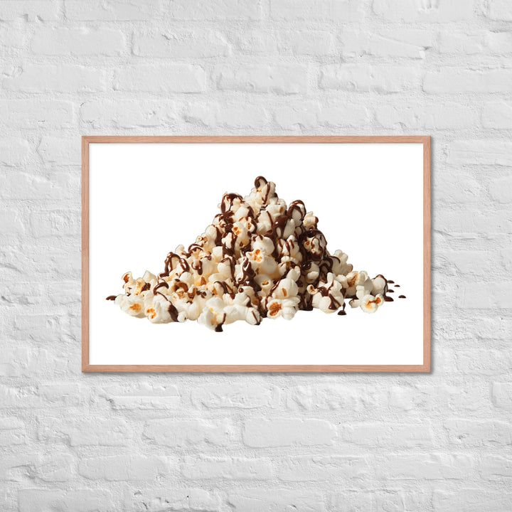 Chocolate Drizzle Popcorn Framed poster 🤤 from Yumify.AI