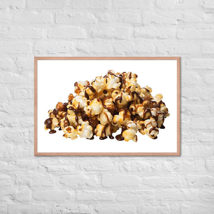 Chocolate Drizzle Popcorn Framed poster 🤤 from Yumify.AI