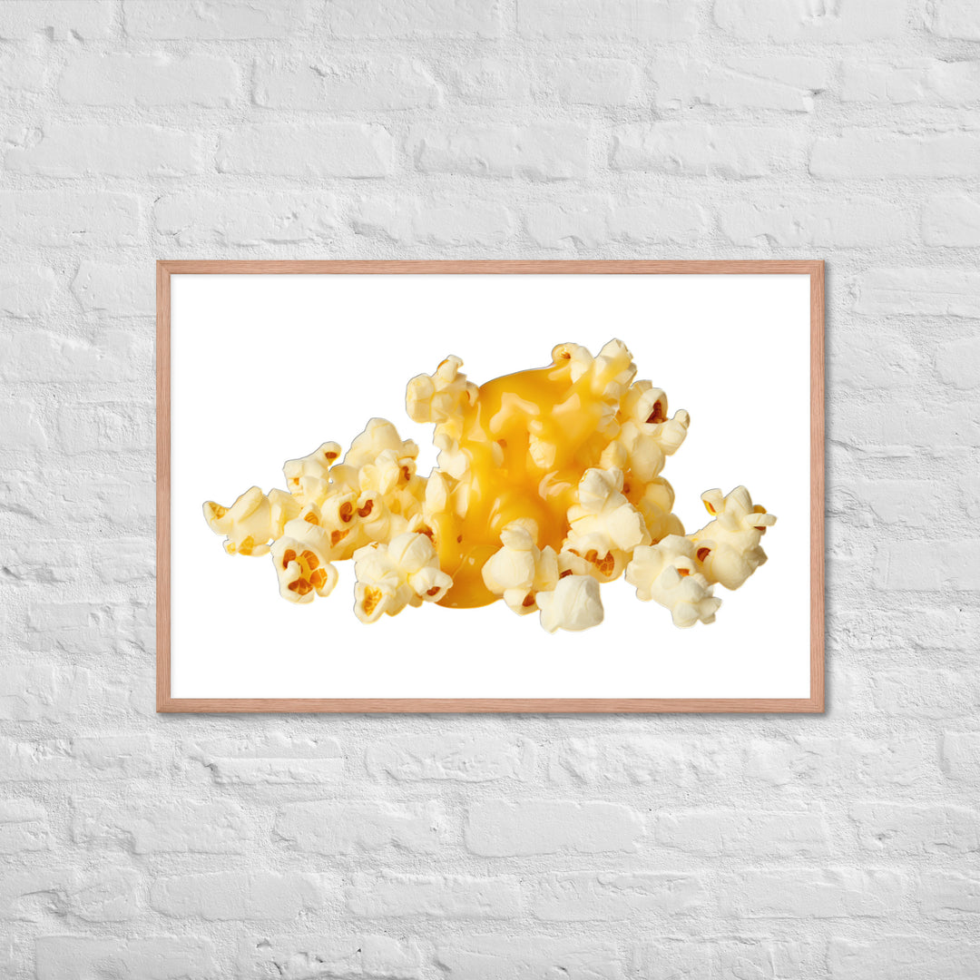 Butter Drizzled Popcorn Framed poster 🤤 from Yumify.AI