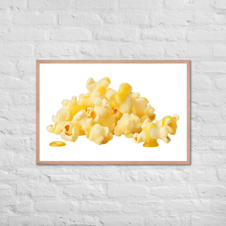 Butter Drizzled Popcorn Framed poster 🤤 from Yumify.AI