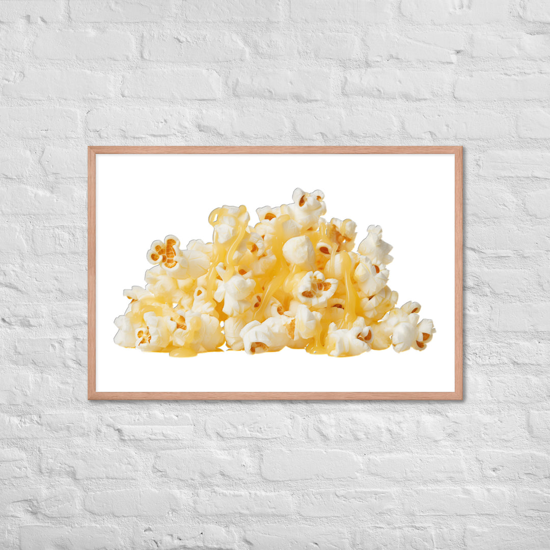 Butter Drizzled Popcorn Framed poster 🤤 from Yumify.AI