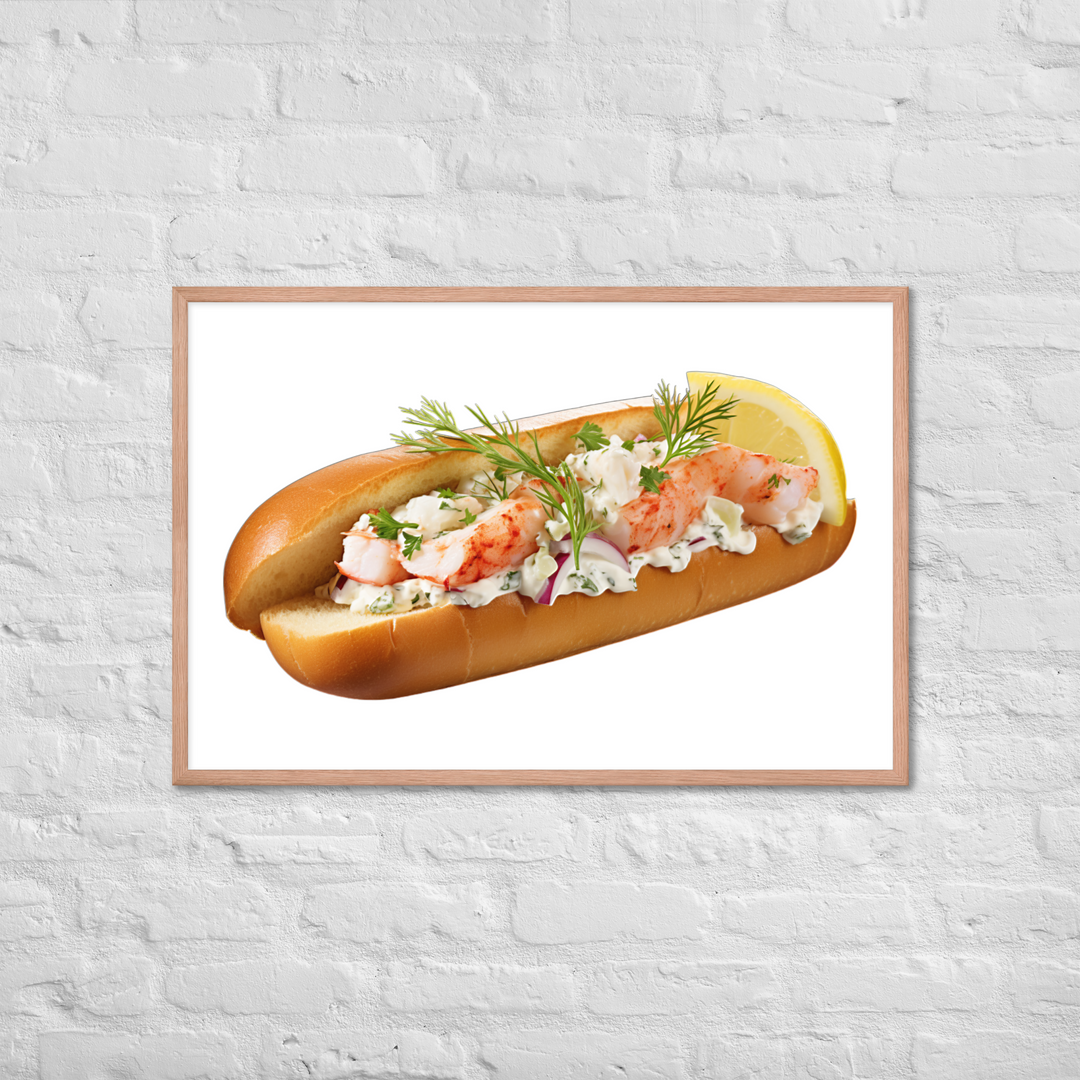 Lemon Zest Lobster Roll Framed poster 🤤 from Yumify.AI