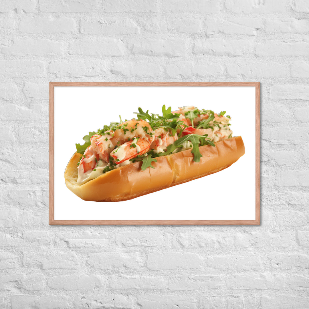 Garlic Butter Lobster Roll Framed poster 🤤 from Yumify.AI