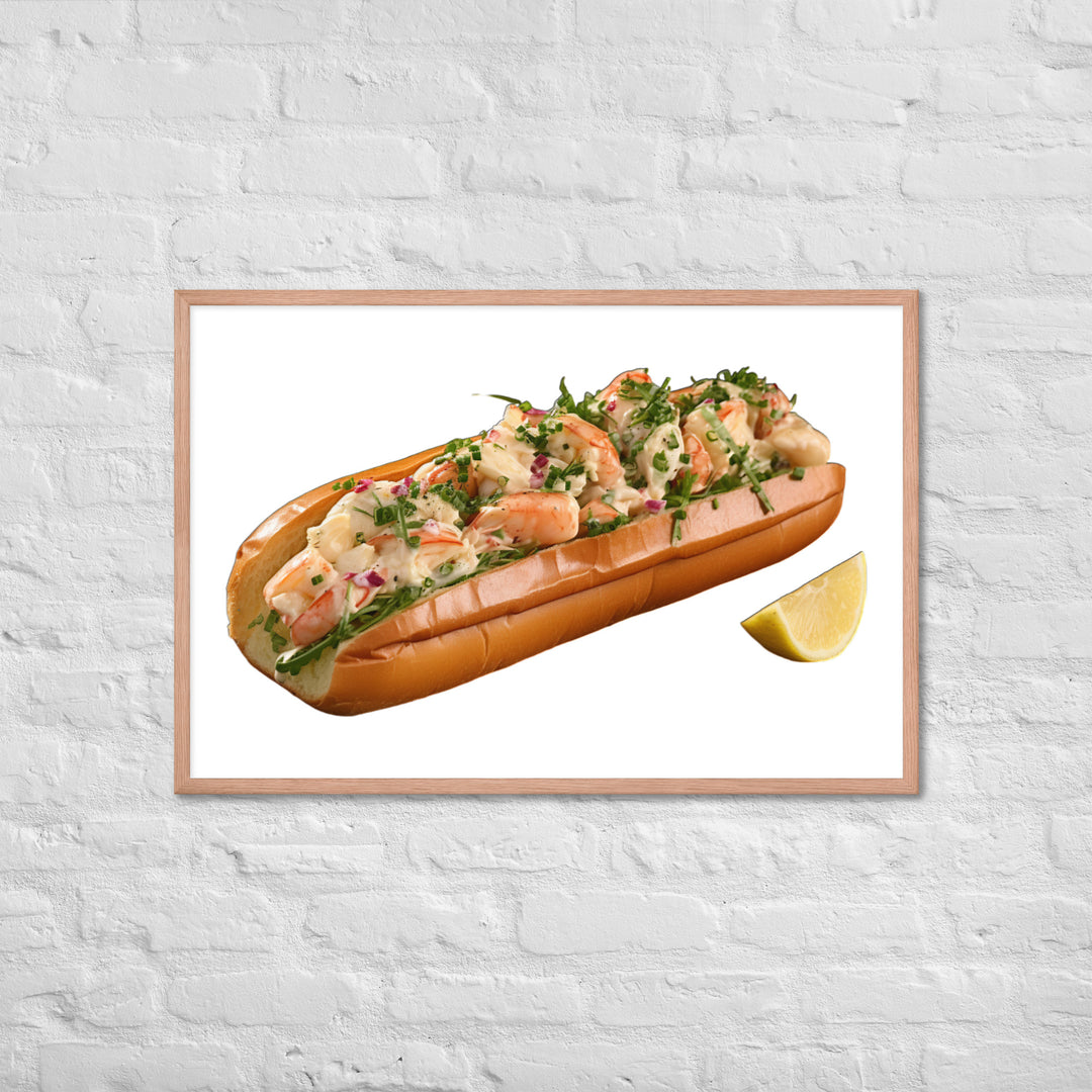 Garlic Butter Lobster Roll Framed poster 🤤 from Yumify.AI