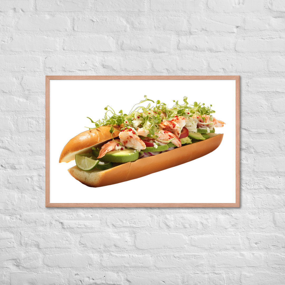 Avocado Lobster Roll Framed poster 🤤 from Yumify.AI