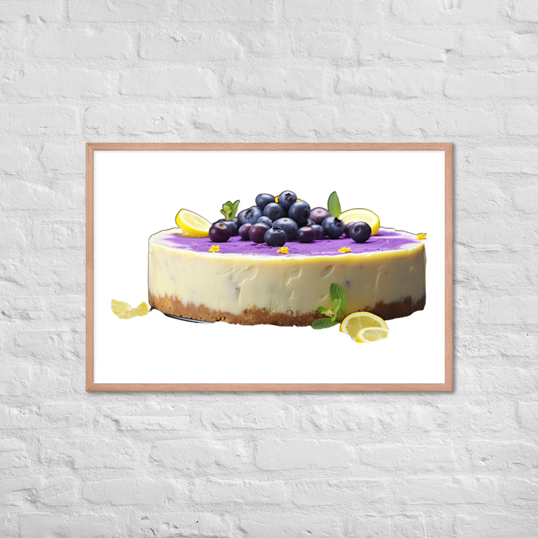 Lemon Blueberry Cheesecake Framed poster 🤤 from Yumify.AI