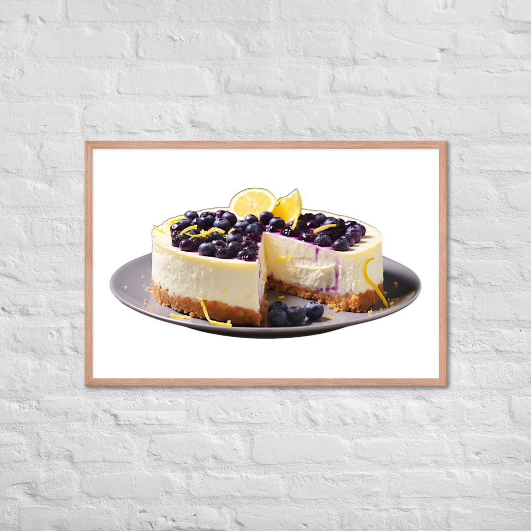 Lemon Blueberry Cheesecake Framed poster 🤤 from Yumify.AI