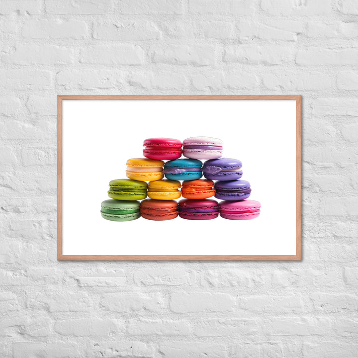 Rainbow Macarons Framed poster 🤤 from Yumify.AI