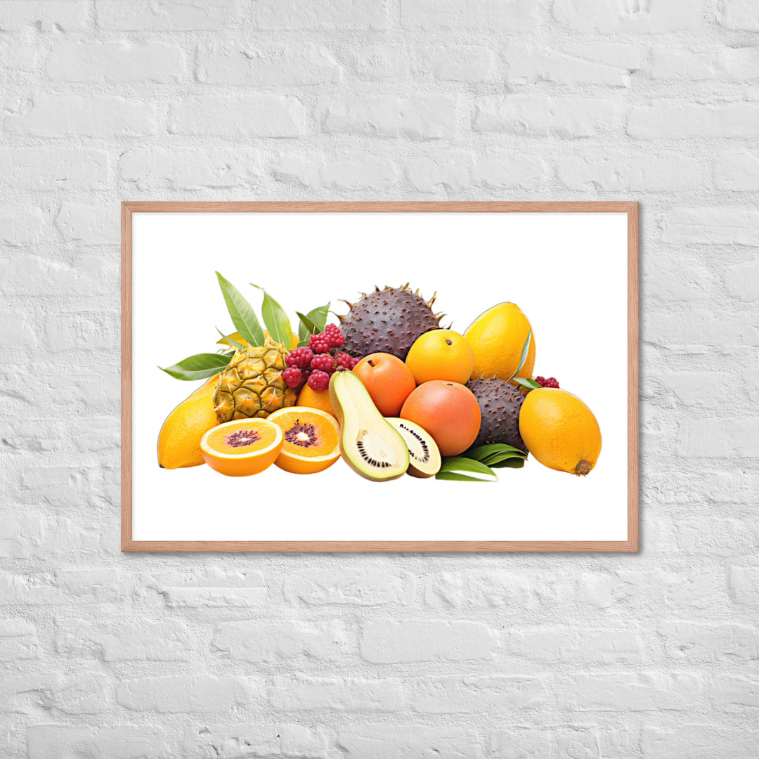 Exotic Tropical Fruits Framed poster 🤤 from Yumify.AI