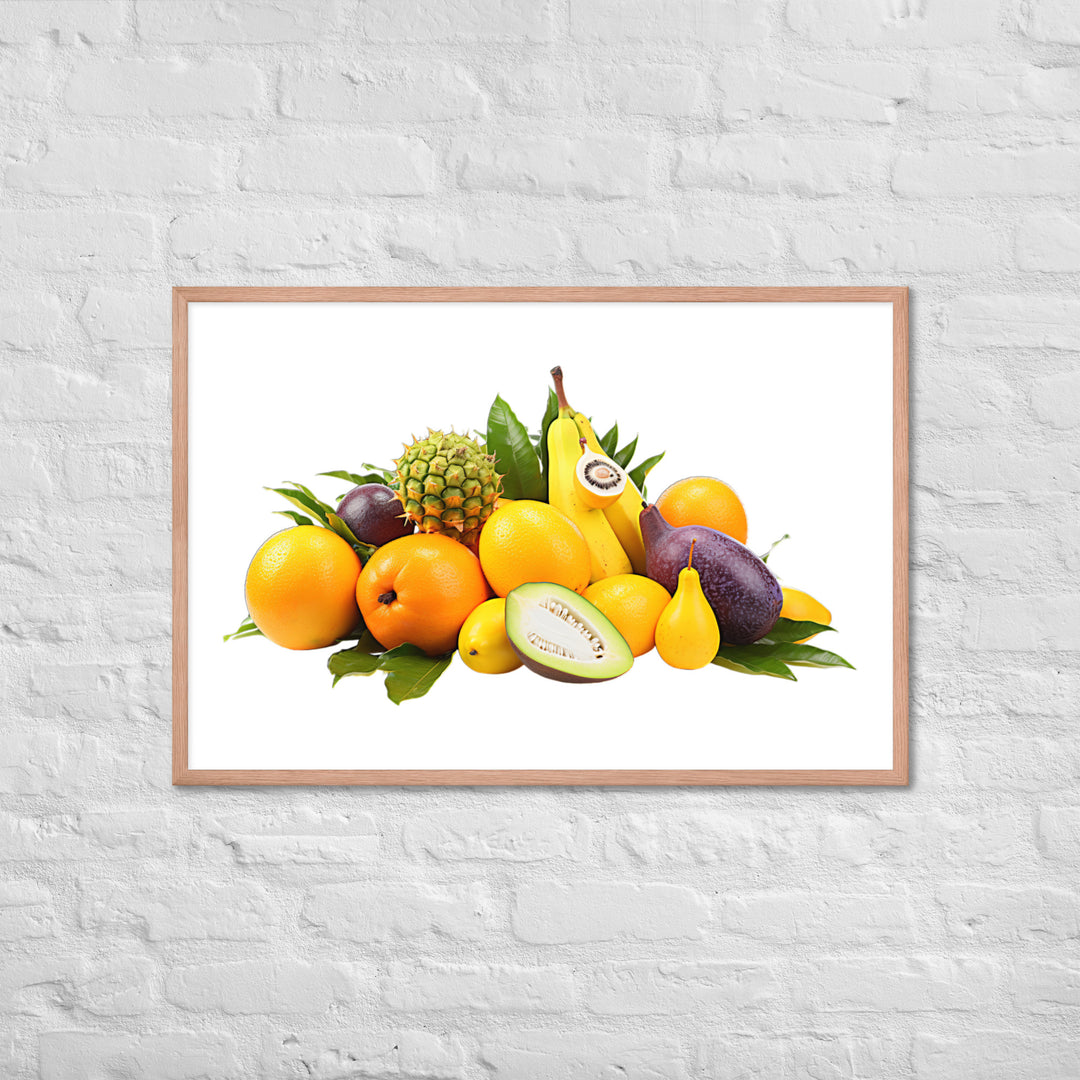 Exotic Tropical Fruits Framed poster 🤤 from Yumify.AI