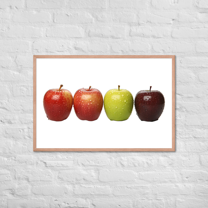 Crunchy Apple Quartet Framed poster 🤤 from Yumify.AI