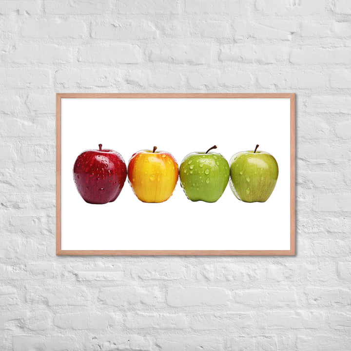 Crunchy Apple Quartet Framed poster 🤤 from Yumify.AI