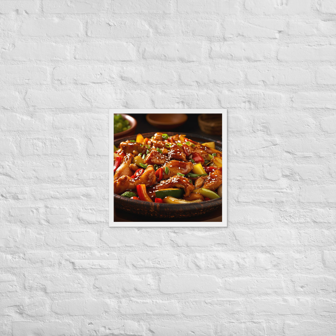 Kung Pao Chicken Framed poster 🤤 from Yumify.AI