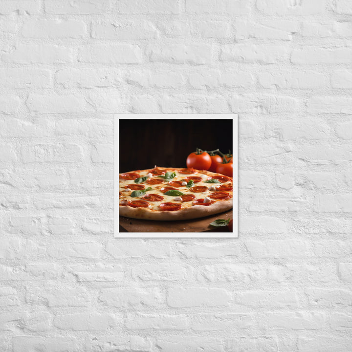 Pizza Margherita Framed poster 🤤 from Yumify.AI