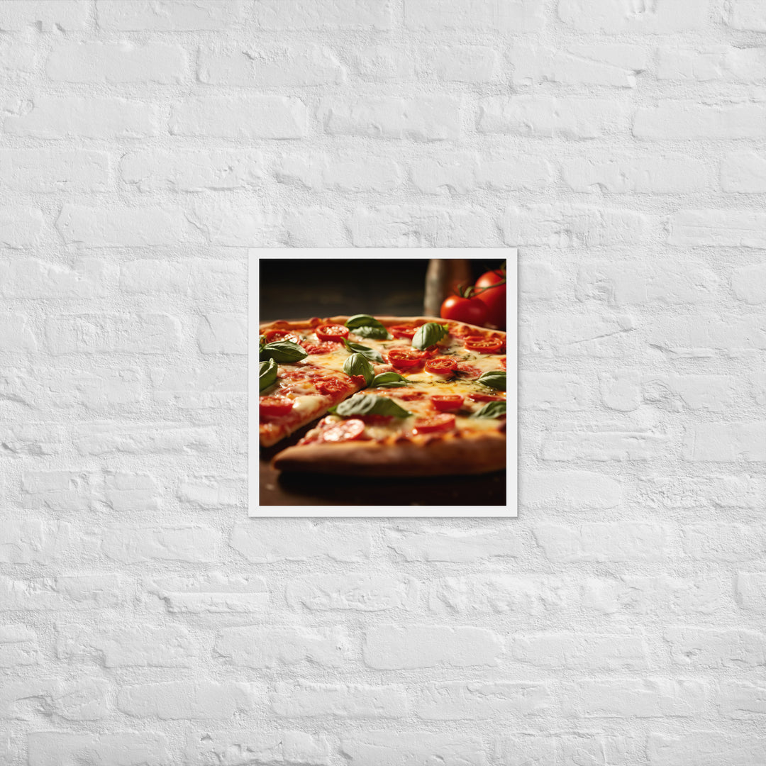 Pizza Margherita Framed poster 🤤 from Yumify.AI