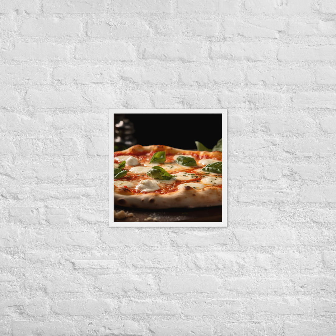 Pizza Margherita Framed poster 🤤 from Yumify.AI