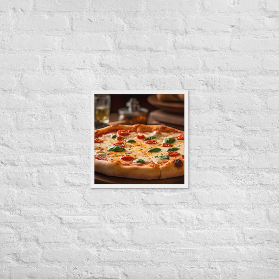 Pizza Margherita Framed poster 🤤 from Yumify.AI