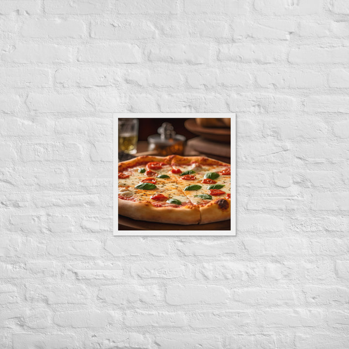 Pizza Margherita Framed poster 🤤 from Yumify.AI