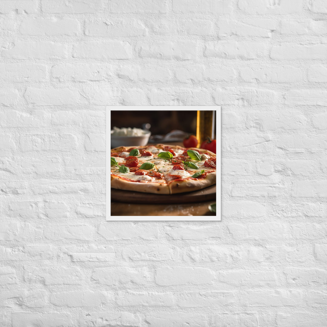 Pizza Margherita Framed poster 🤤 from Yumify.AI