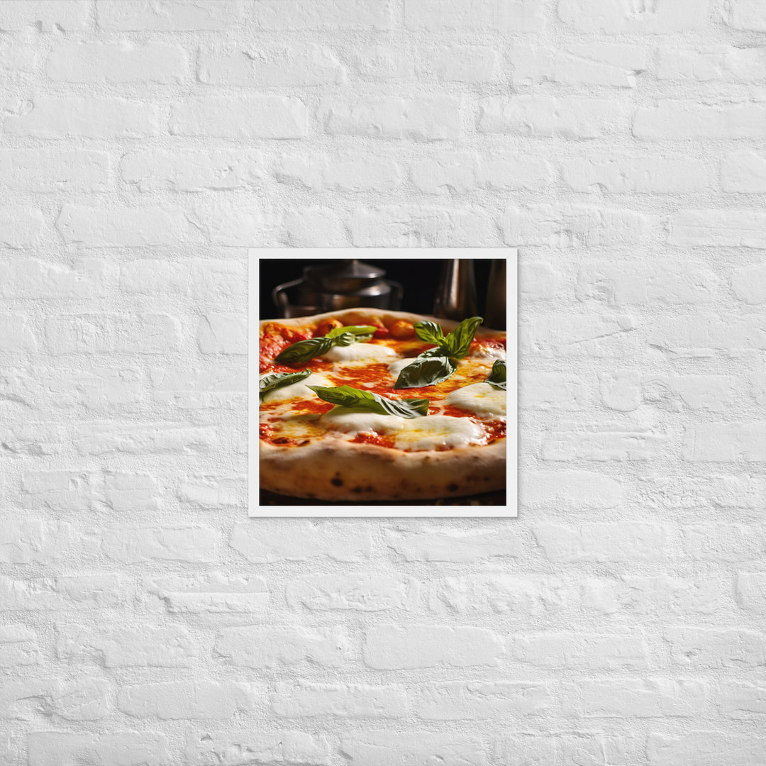 Pizza Margherita Framed poster 🤤 from Yumify.AI