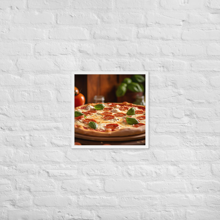 Pizza Margherita Framed poster 🤤 from Yumify.AI