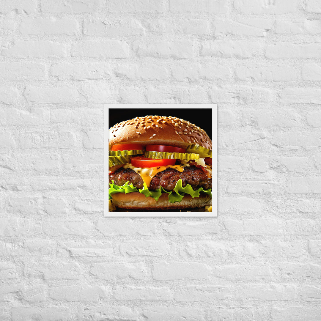 Hamburger Framed poster 🤤 from Yumify.AI