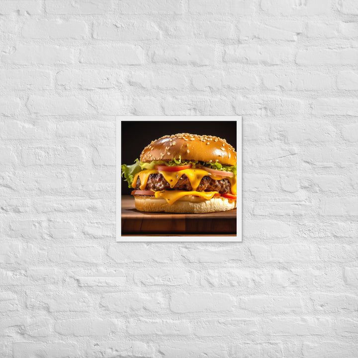 Hamburger Framed poster 🤤 from Yumify.AI