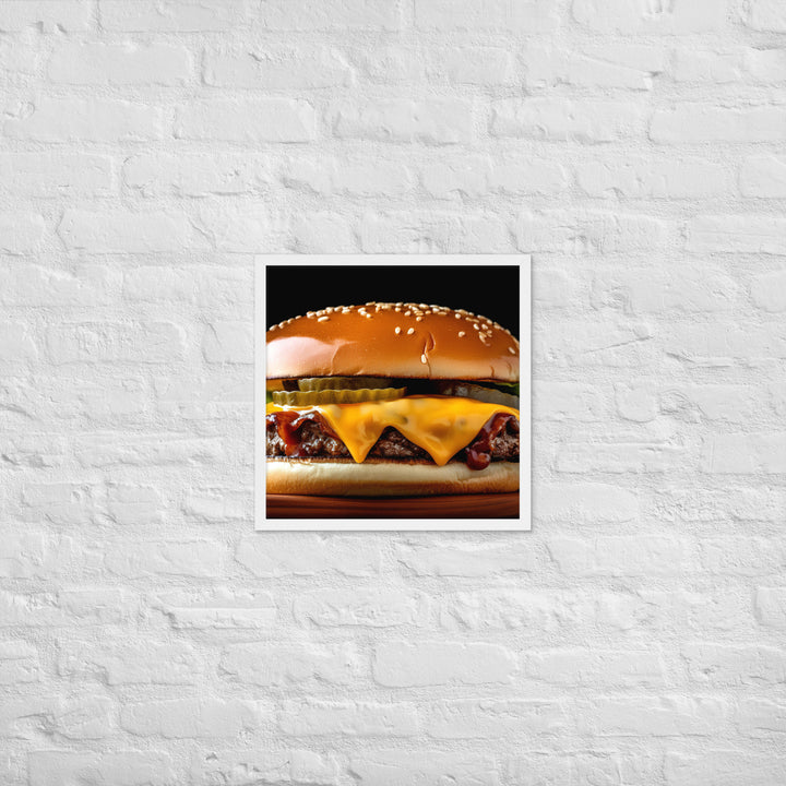 Hamburger Framed poster 🤤 from Yumify.AI