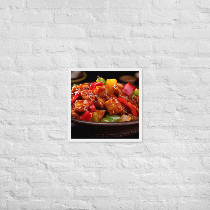 Sweet and Sour Pork Framed poster 🤤 from Yumify.AI