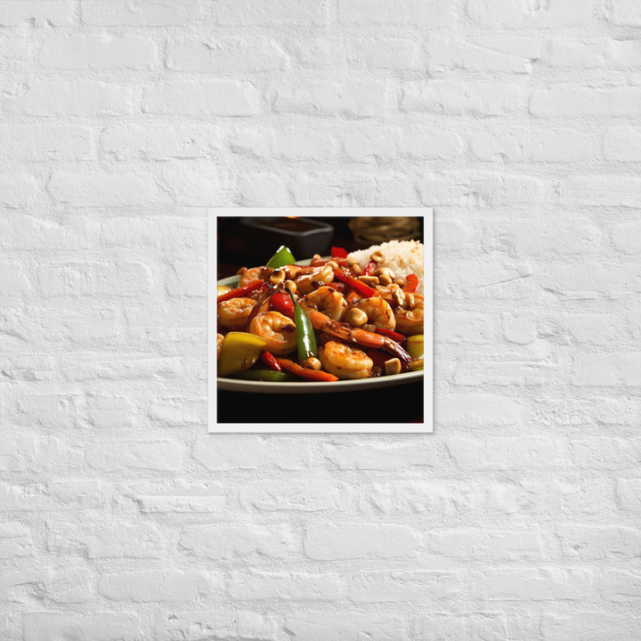 Kung Pao Shrimp Framed poster 🤤 from Yumify.AI