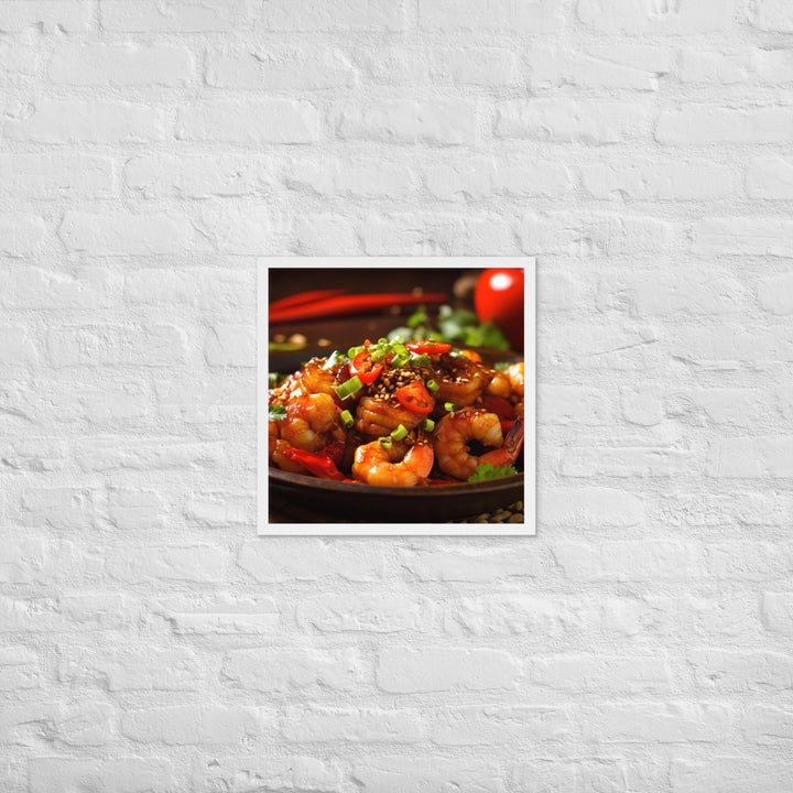 Kung Pao Shrimp Framed poster 🤤 from Yumify.AI