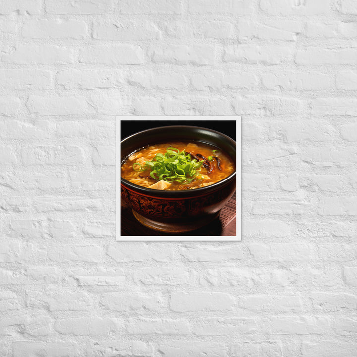 Hot and Sour Soup Framed poster 🤤 from Yumify.AI