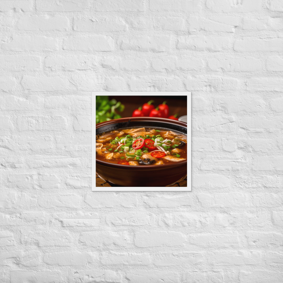 Hot and Sour Soup Framed poster 🤤 from Yumify.AI