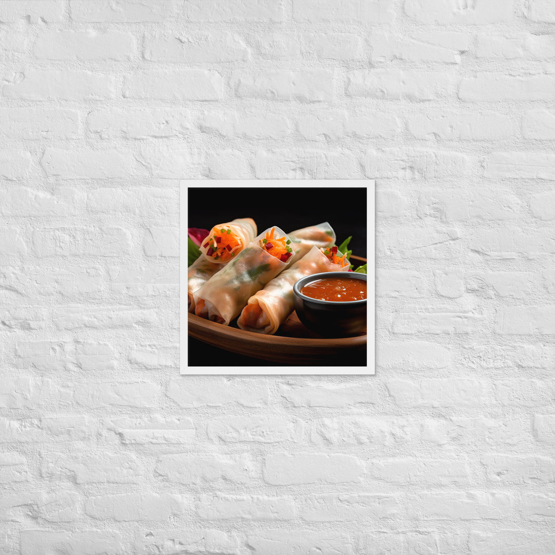 Spring Rolls Framed poster 🤤 from Yumify.AI