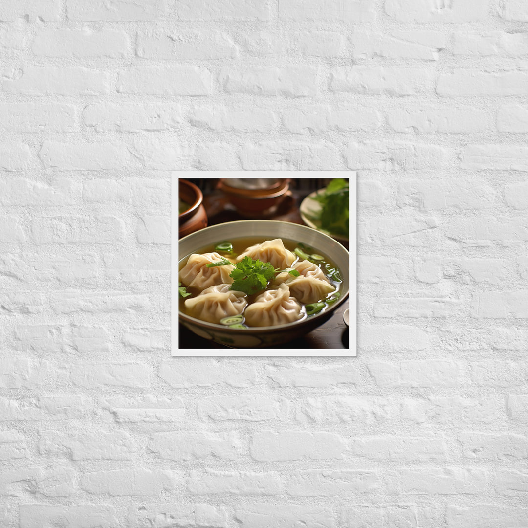 Wonton Soup Framed poster 🤤 from Yumify.AI