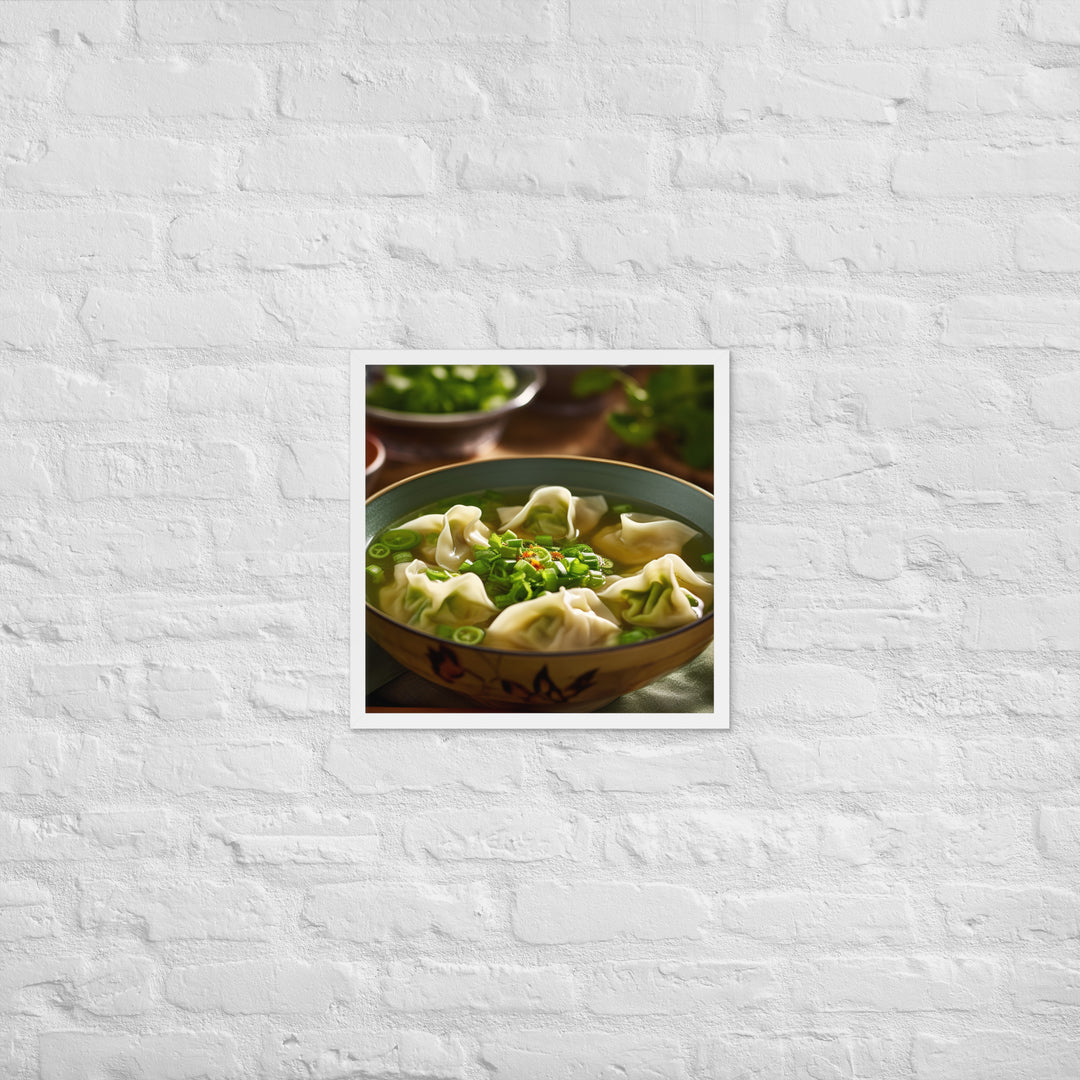 Wonton Soup Framed poster 🤤 from Yumify.AI