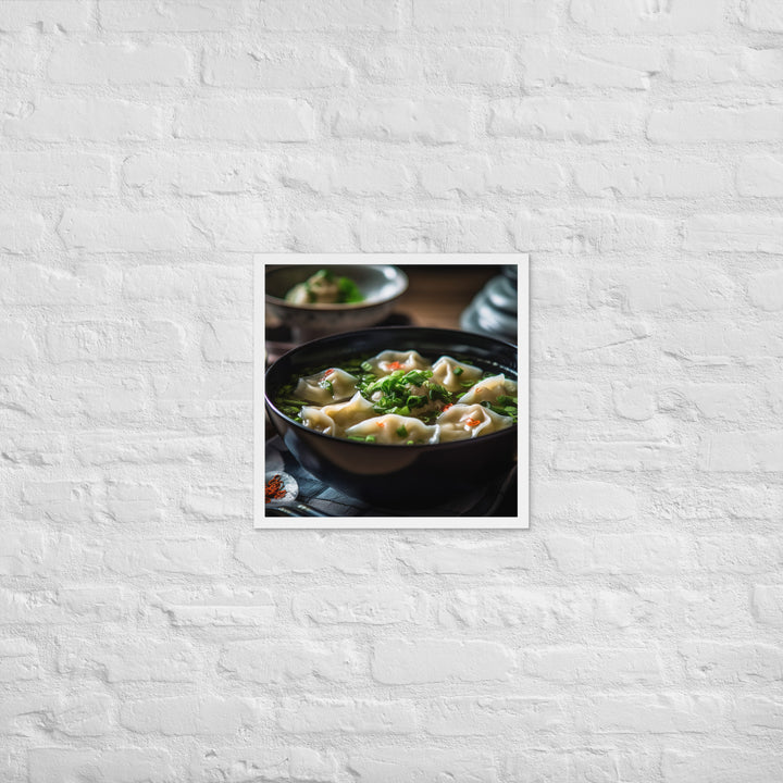 Wonton Soup Framed poster 🤤 from Yumify.AI