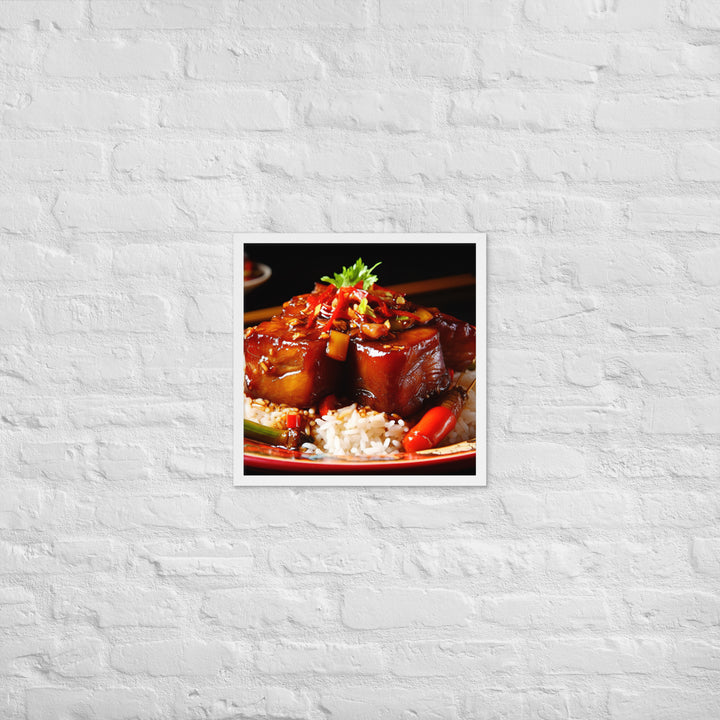 Braised Pork Belly Framed poster 🤤 from Yumify.AI