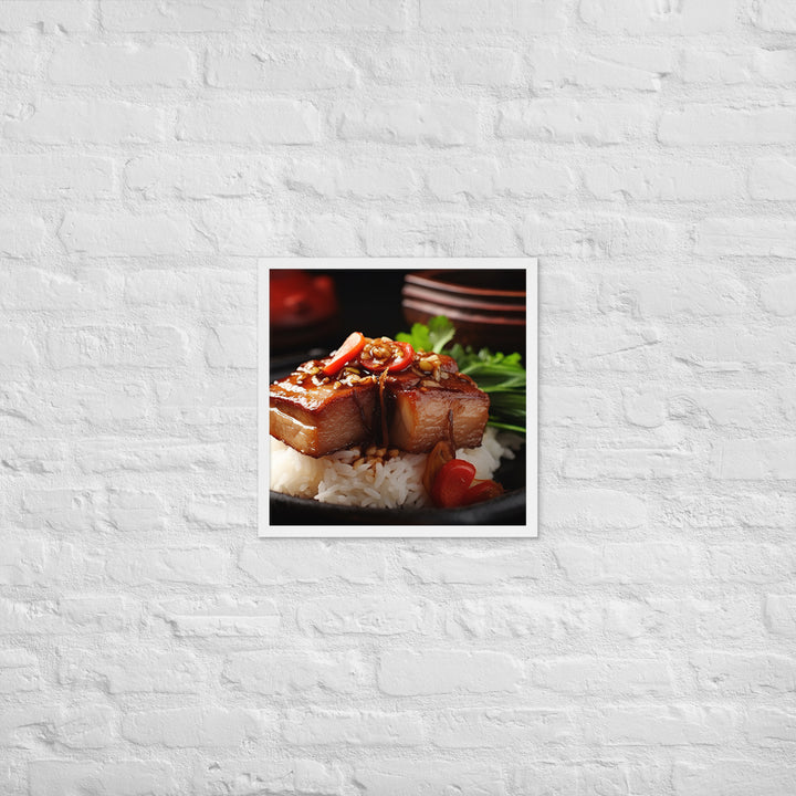 Braised Pork Belly Framed poster 🤤 from Yumify.AI