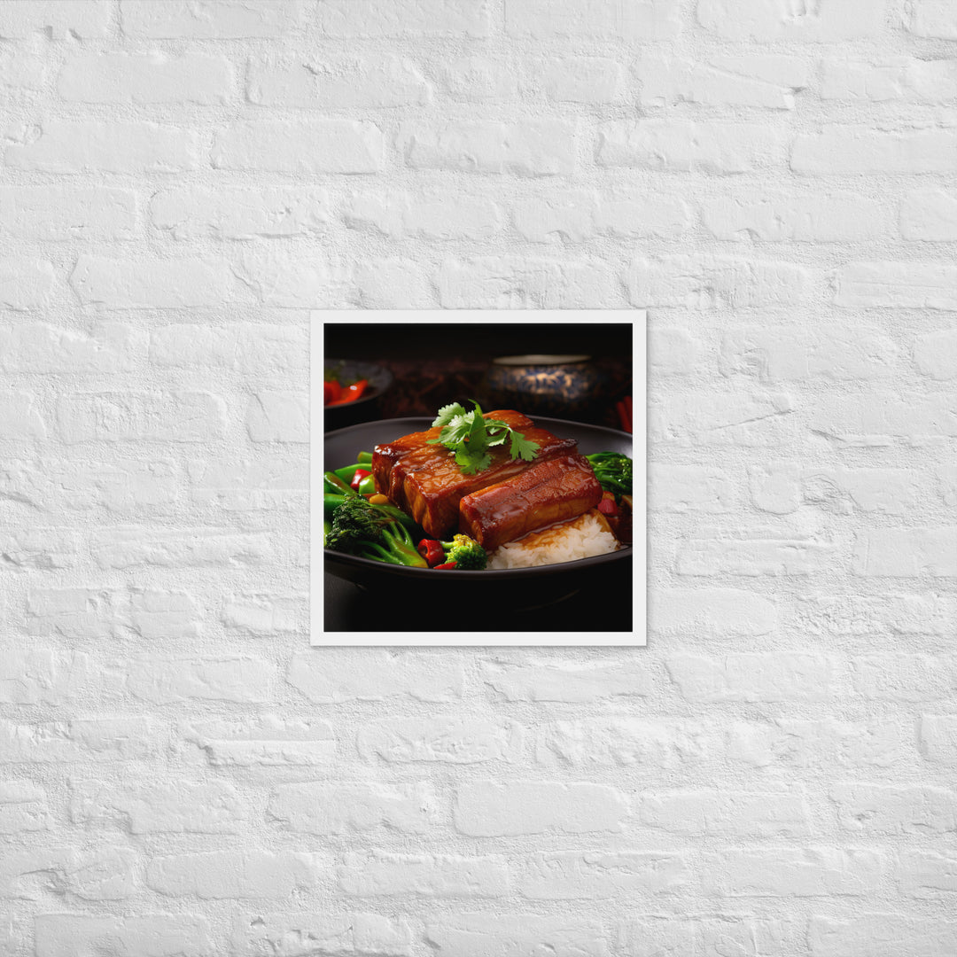 Braised Pork Belly Framed poster 🤤 from Yumify.AI