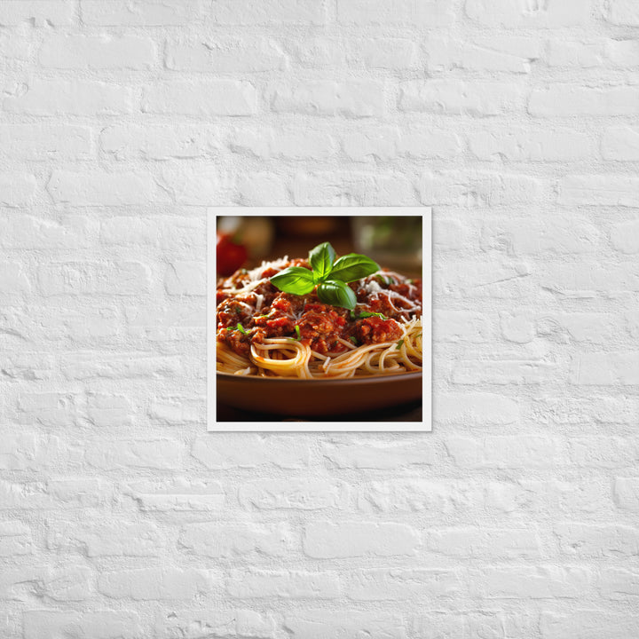 Spaghetti Bolognese Framed poster 🤤 from Yumify.AI