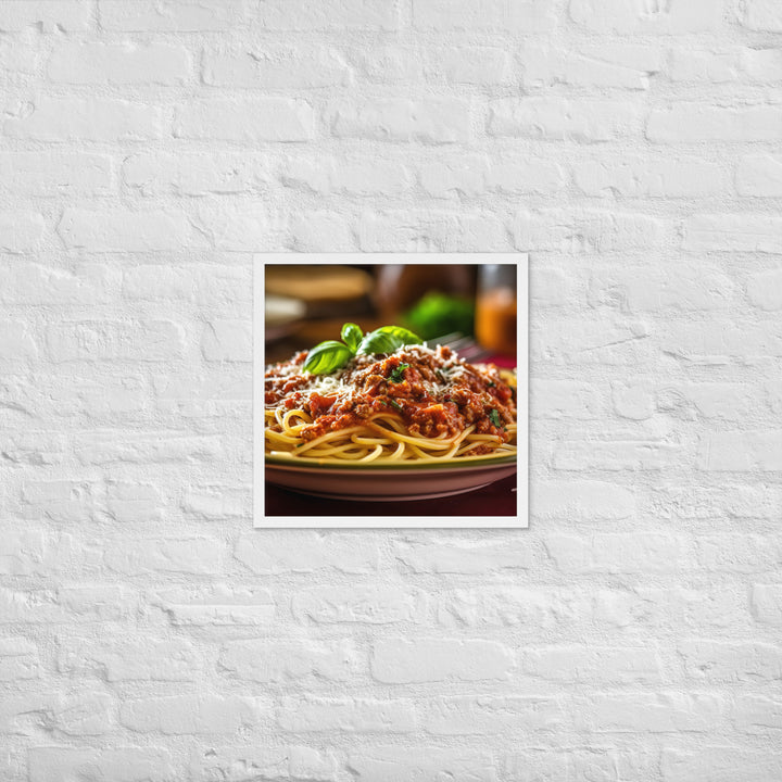 Spaghetti Bolognese Framed poster 🤤 from Yumify.AI