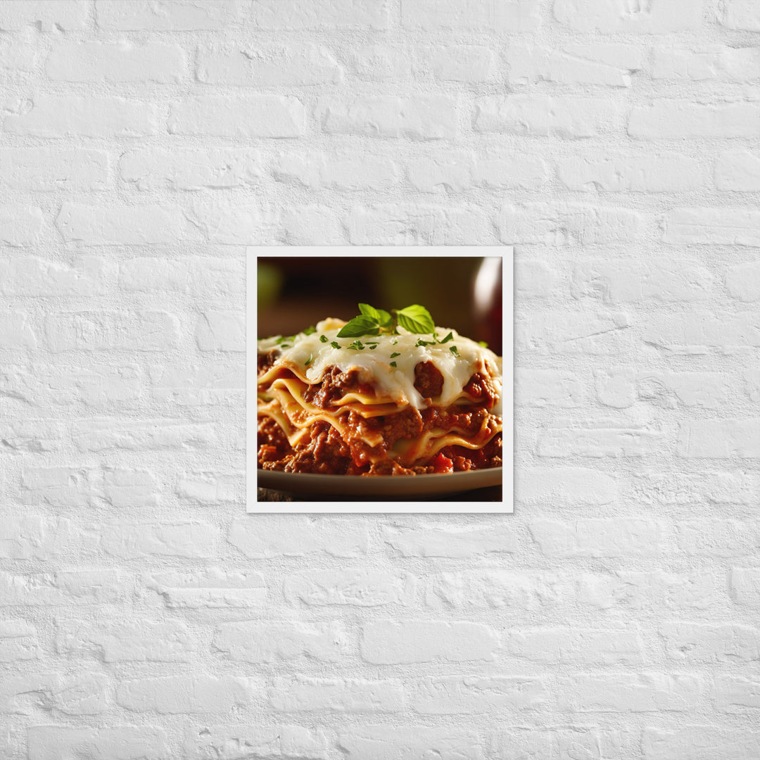 Lasagna Framed poster 🤤 from Yumify.AI