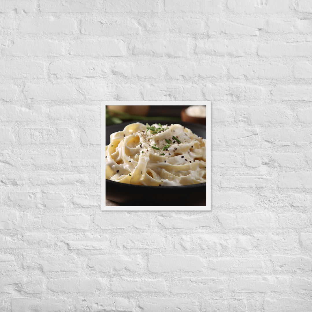 Fettuccine Alfredo Framed poster 🤤 from Yumify.AI