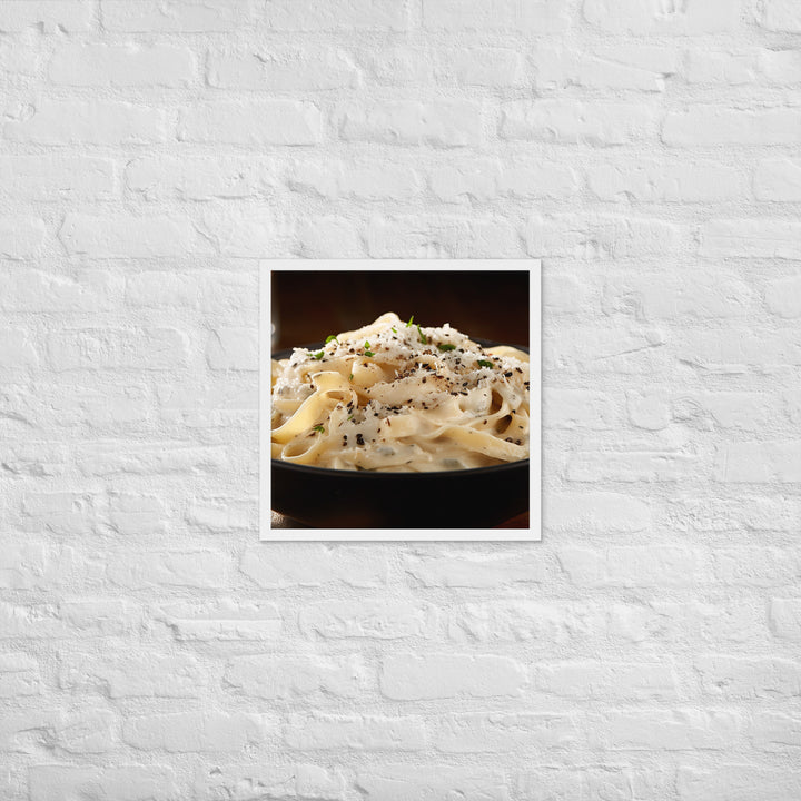 Fettuccine Alfredo Framed poster 🤤 from Yumify.AI