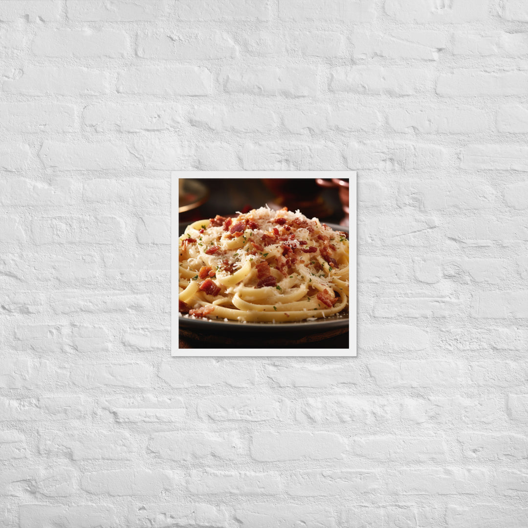 Carbonara Framed poster 🤤 from Yumify.AI