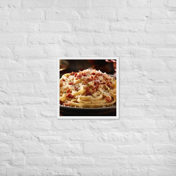 Carbonara Framed poster 🤤 from Yumify.AI