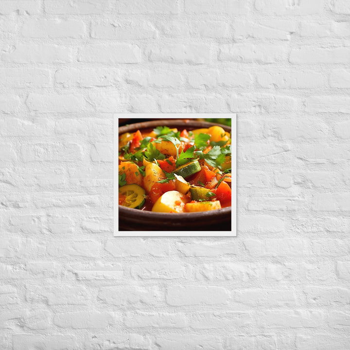 Moroccan Vegetable Stew Framed poster 🤤 from Yumify.AI