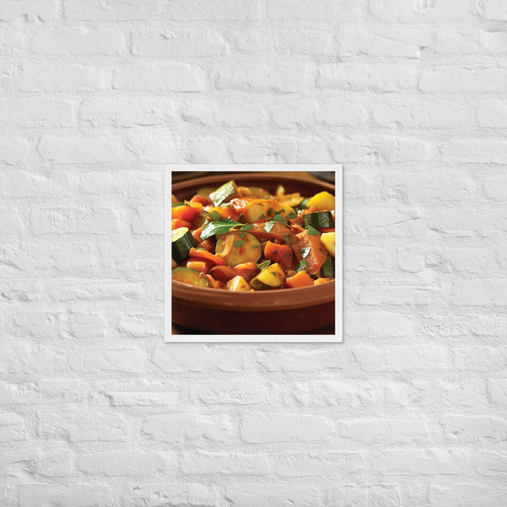 Moroccan Vegetable Stew Framed poster 🤤 from Yumify.AI