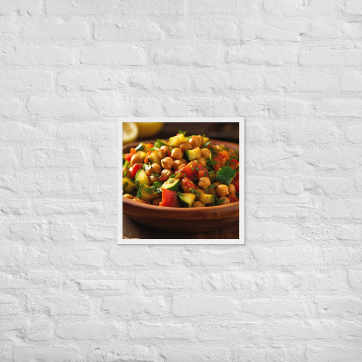 Moroccan Chickpea Salad Framed poster 🤤 from Yumify.AI